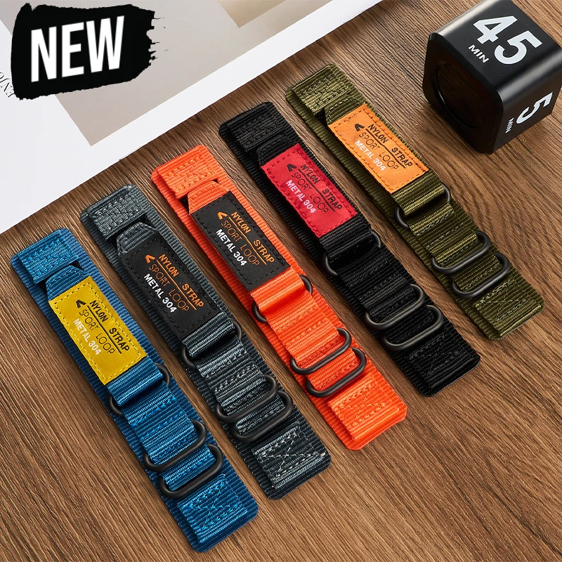 20mm 22mm Nylon Strap for Samsung Galaxy Watch 7 FE 6 5 4 40mm 44mm Classic 5Pro Sport Band for Huawei Watch GT6 5 5Pro GT4 46mm