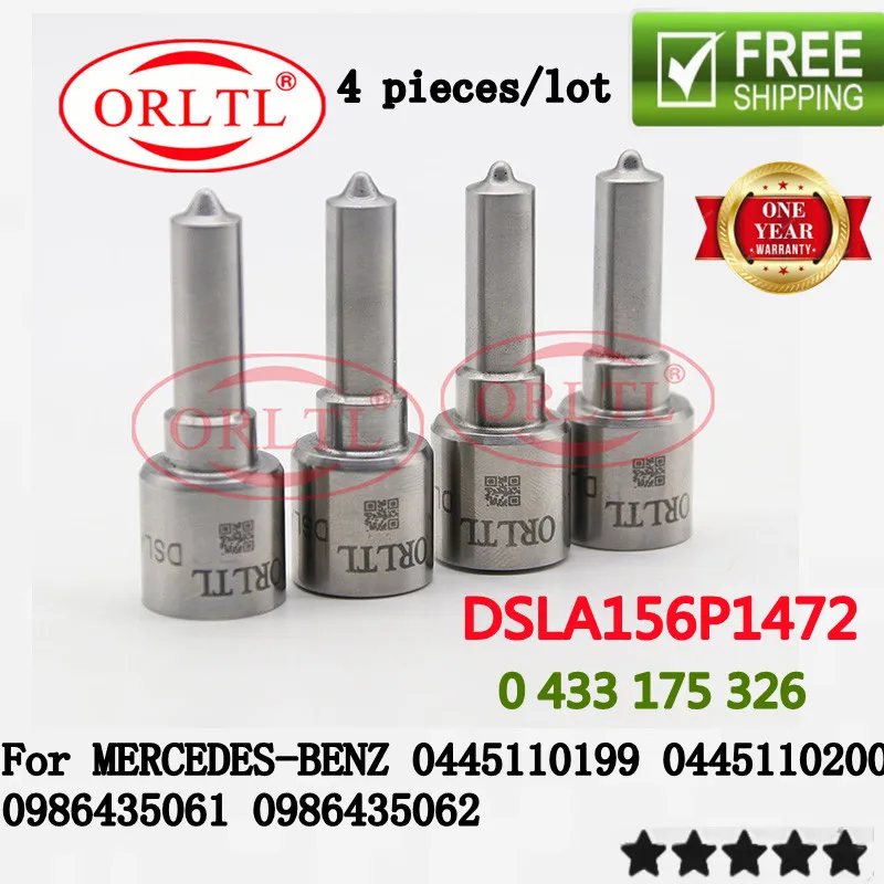 

4 шт./лот DSLA156P1472 0 433 175 326 сопло дизельного топлива DSLA 156P1472 для MERCEDES-BENZ 0445110199 0445110200 0986435061