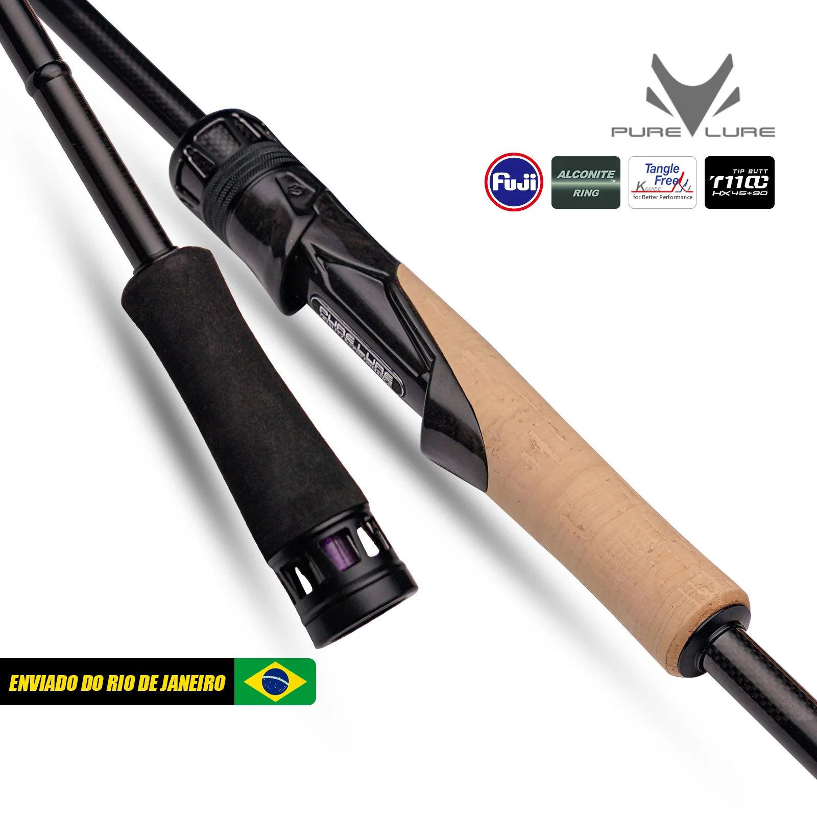 Vara de Pesca Purelure Sharpen Pro 3.5-38g 5ft 6ft Spinning Casting com Anéis FUJI para Zander, Bass, Pike, Peixe-Gato, Varas de Ação F XF