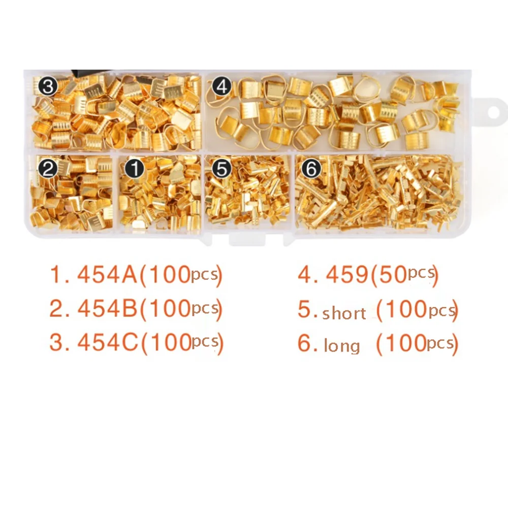 [HOT!A34R】 550 Pcs U Shape Copper Ring Terminals Crimp Kit - Terminal Connector Crimping Buckle Cable Clip Wire Terminal Kit