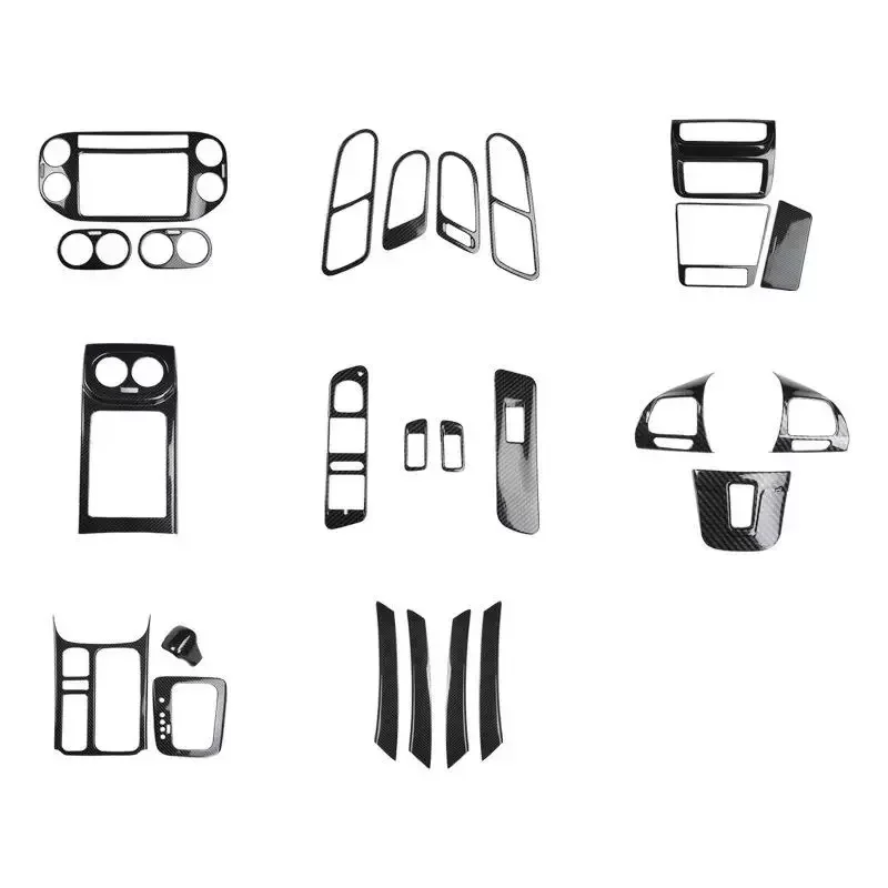 LHD Car Interior Trim Sticker for Tiguan 5N 2008 2009-2016 Center Console Dashboard Air Outlet Vent Frame Cover