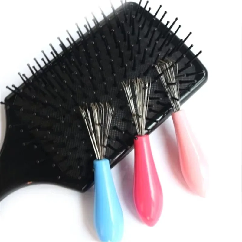 Comb Hair Brush Cleaner Plastic Metal Cleaning Remover Embedded Tool Random Color Hair Brush Combs Hair Care Salon Styling Tools