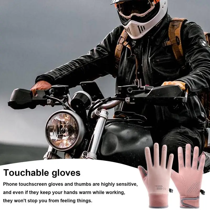 Gants de motard imperméables pour hommes, gants de vélo, gants de cyclisme à doigts complets, gants d'équitation de moto confortables, écran tactile