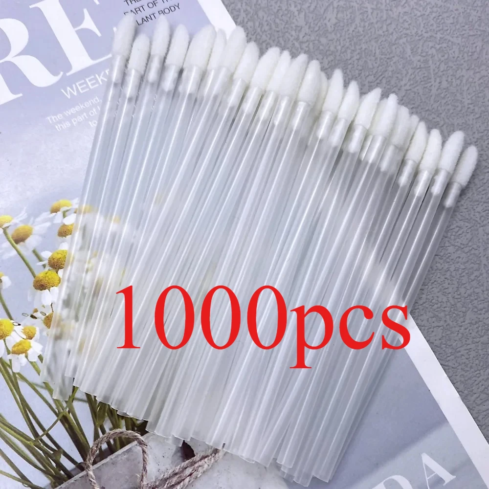 Wholesale 100/1000 PCS Disposable Lip Brush Women Accessories Lipstick Gloss Wands Applicator Perfect Best Make Up Tool Hotting image 3