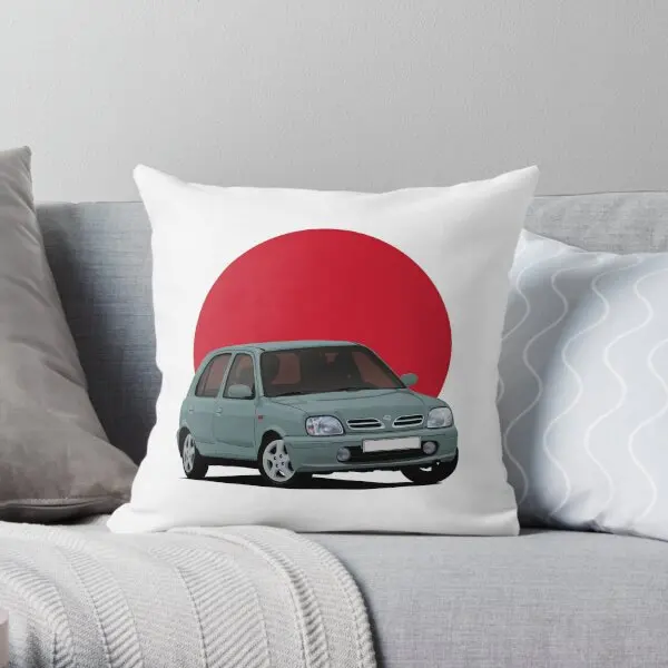 Nissan Micra March K11C Grey Turquoise  Printing Throw Pillow Cover Bed Car Fashion Square Case Pillows not include One Side