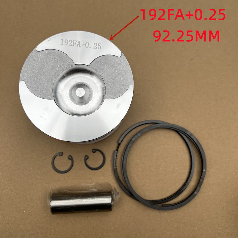 192FA enlarged 0.25 0.5 Piston ring pin kit 192FA+0.25 192FA+0.5 Single cylinder air-cooled diesel engine micro cultivator parts