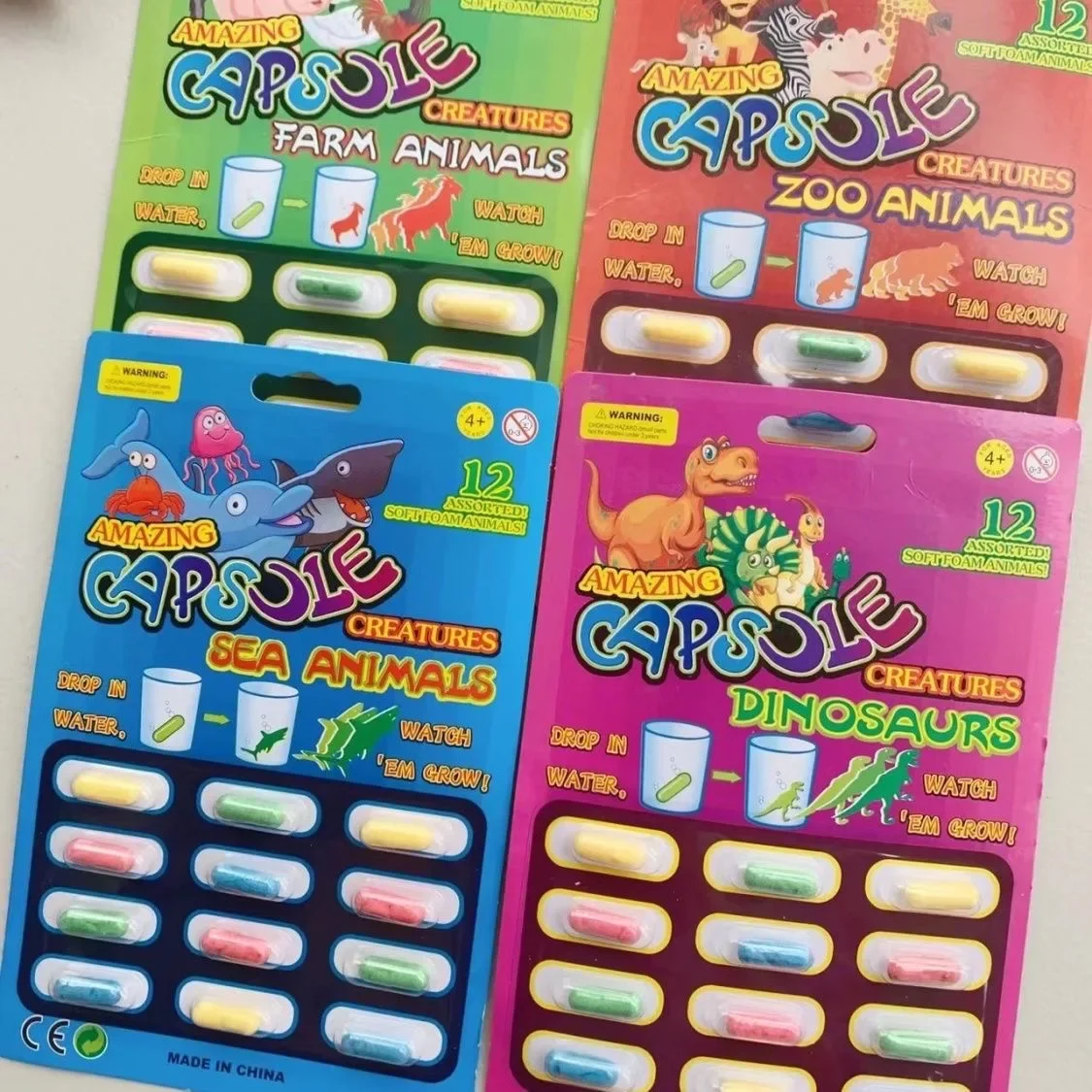 Colorful Rubber Magic Growing Capsule Animals Baby Gift Christmas Unicorn Soft Bath Companion Water Animals Safety Baby Toy