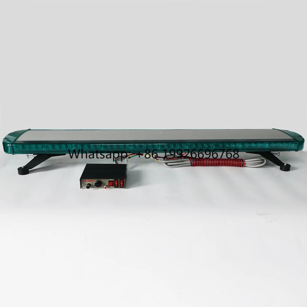 

120cm 47in Full Blue 88W LED Warning Lightbar for Ambulance Flashing Light Bar Siren Speaker Horn Alarm Strobe Lamp IP67