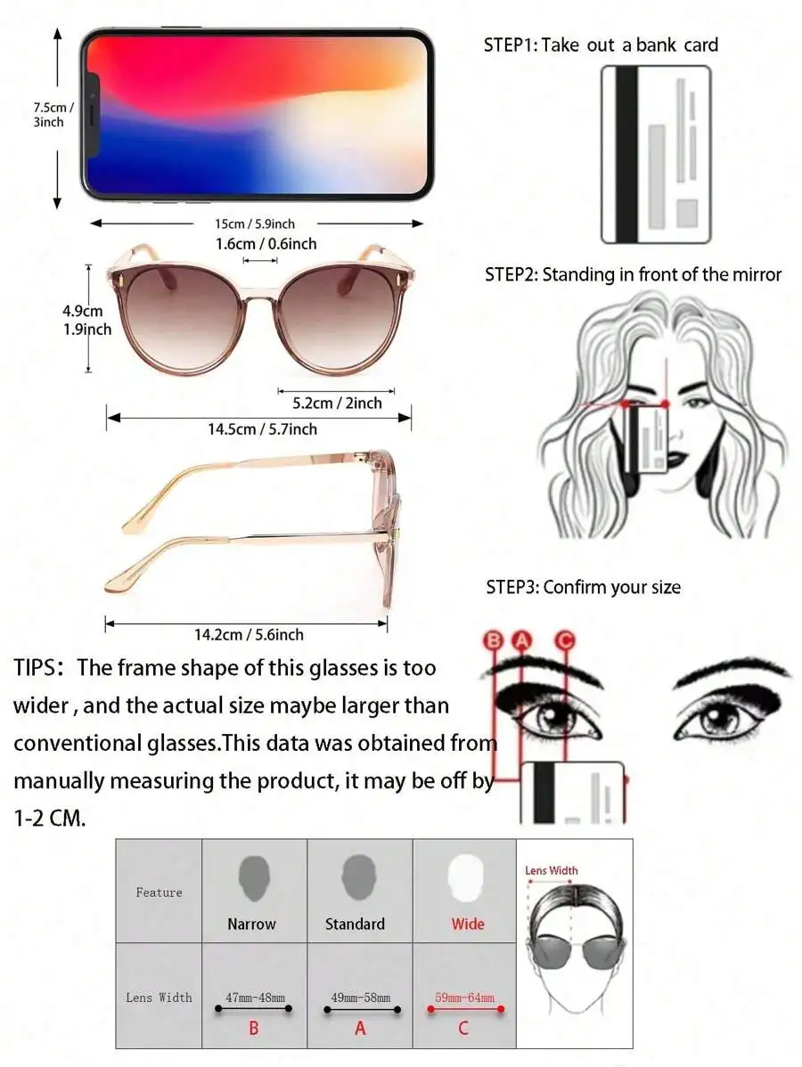 1pc Women Plastic Cat Eye Frame Tinted Lens Personalized Fashion Glasses For Vacation Rave Party Outdoor Vacation Driving