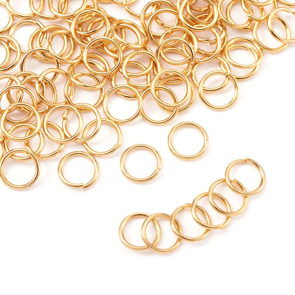 Golden Stainless Steel Jump Rings 10mm 12mm Big Open Split Rings Fit Jewelry Making DIY Bracelet Keychains Connectors 100-500Pcs