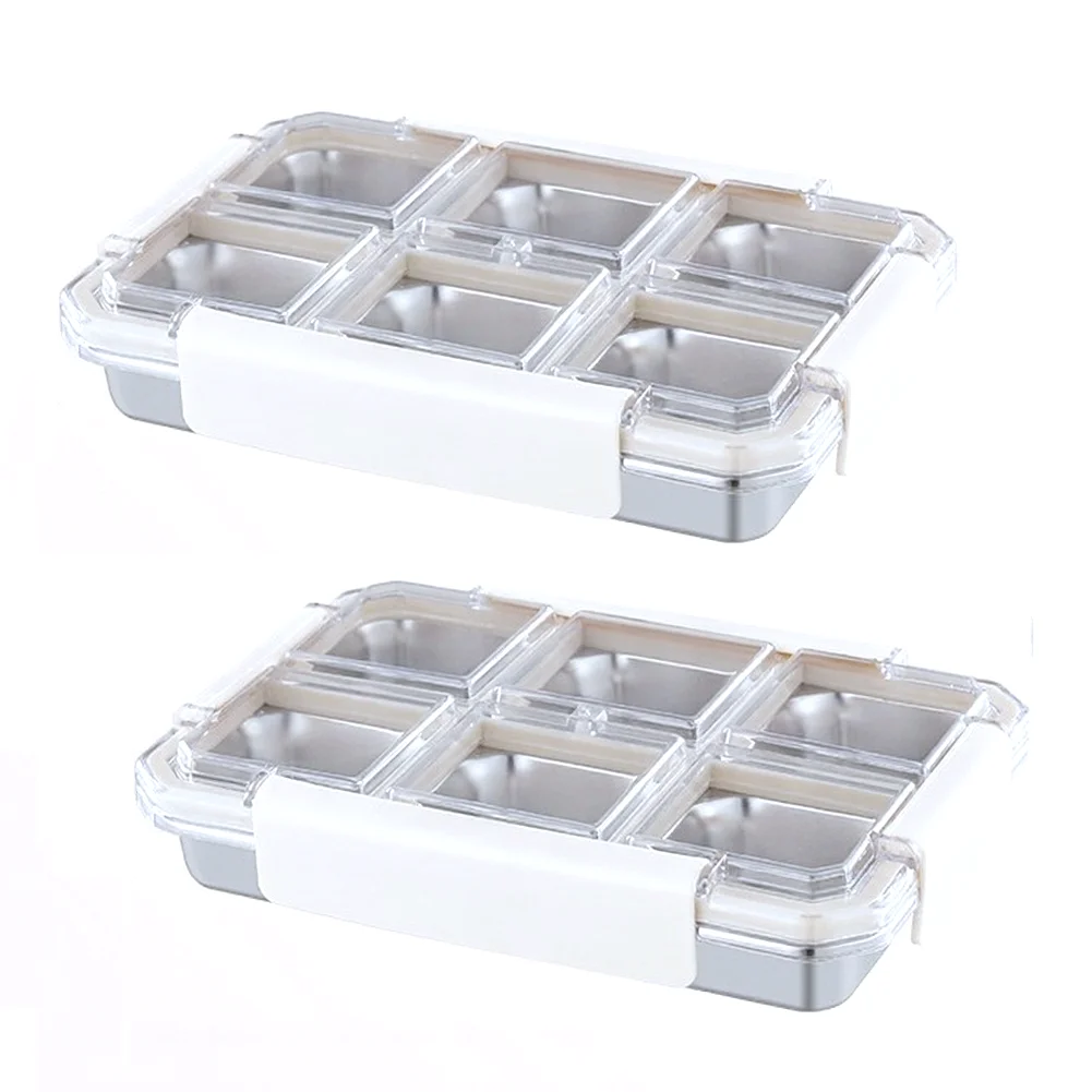 

Stainless Steel Multi Compartment Snack Container for Picnic Lunch Fitness Travel Portion Controlled Snacking Reusable Design