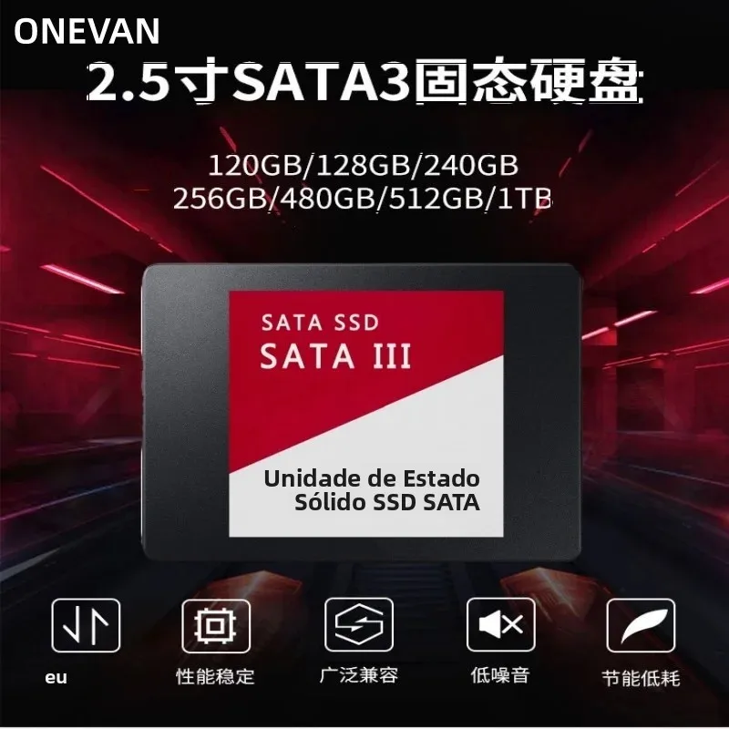 SSD SATA3 Original Novo de 120GB, 240GB, 500GB, Disco Rígido Interno de 2,5 polegadas para Laptop e Desktop