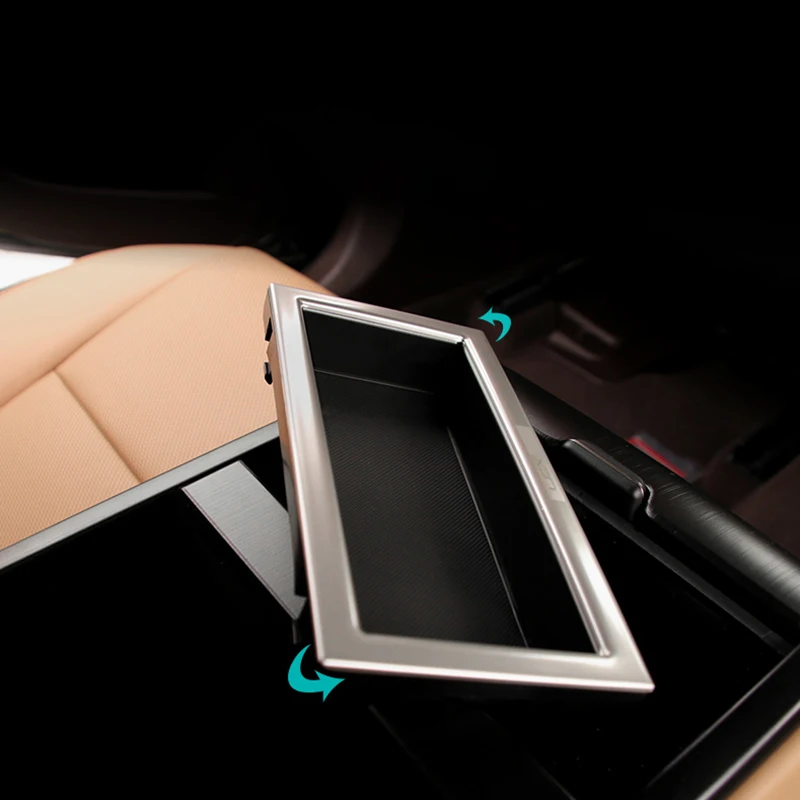 Car Rear Armrest Storage Box Panel Decoration Cover Interior Protection Sticker Accessories For Lexus ES 200 250 300h 2018-2024