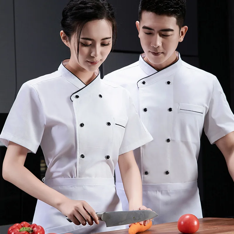 

2026 Catering Teahouse Hotel Chef Uniform Unisex Summer Kitchen Short Long Sleeve Breathable Work Outfit