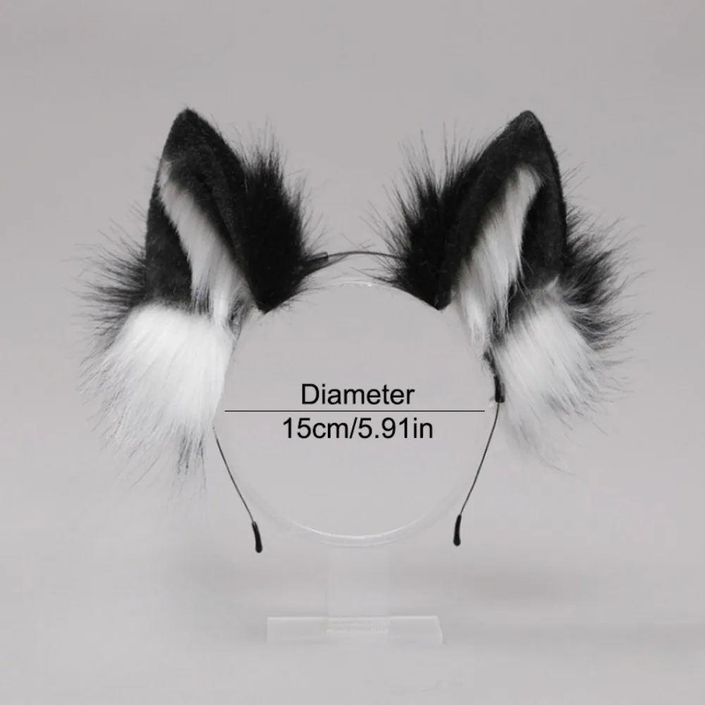 Engraçado lolita orelhas de gato bandana animais jk lobo cão faixa de cabelo argola peludo cosplay headwear estudante