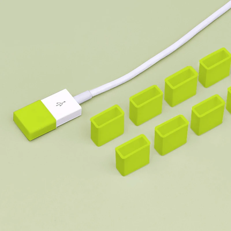 10/1Pcs USB Male Dust Plug Silicone Stopper Cap for Charging Extension Transfer Data Line Cable USB Protector Anti-Dust Cover
