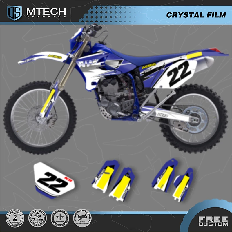 

DSMTECH For YAMAHA WRF250 WRF450 2003 2004 2005 2006 Motorcycle Graphics Decals Stickers Kits for WRF 250 450 2003-06 005