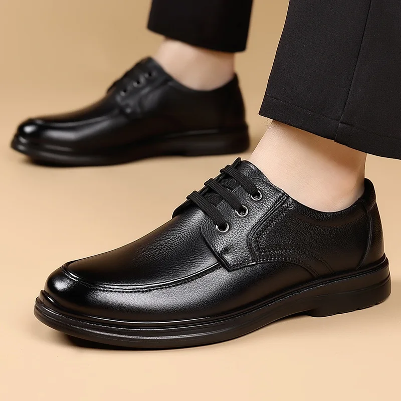 

High Quality Casual Leather Shoes Men's New Plus Size 47 Business Leather Shoes Fashionable Velvet Men's Shoes Zapatos De Hombre