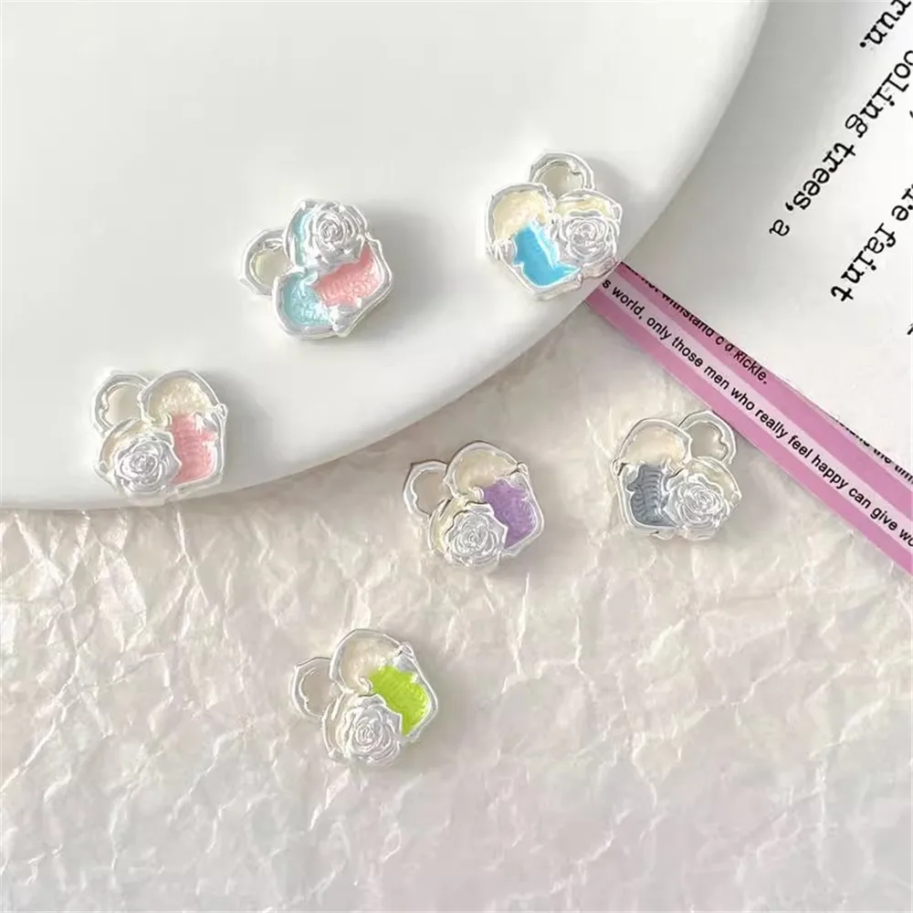 

Sweet Style Two-tone Rose Vine Heart-shaped Pendant, Handmade Diy Jewelry, Necklace, Bracelet, Pendant Accessory Materials