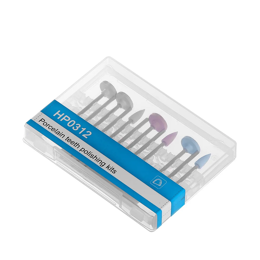أطقم تلميع أسنان البورسلين ، ملمعات سيليكون للقبضة منخفضة السرعة ، HP ، AZDENT ، 12 في كل طقم