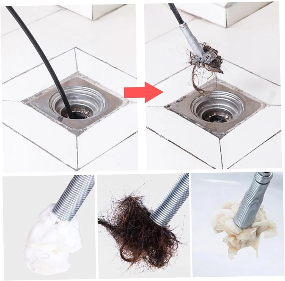 Flexible 57cm Sewer Pipe Unblocker Snake Spring Pipe Dredging Tool Kitchen Bathroom Sewer Cleaning Kitchen Bending Sink Tool