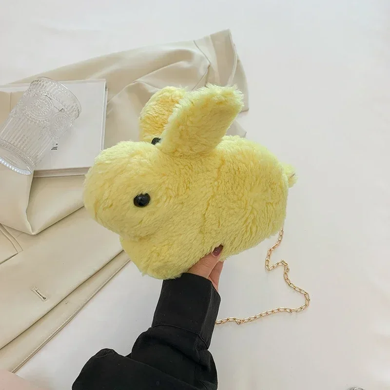 Women\'s Handbags Cartoon Plush Crossbody Bag Cute Rabbit Doll Bag for Women Trend Lady Girls Small Phone Purse Сумка Женская