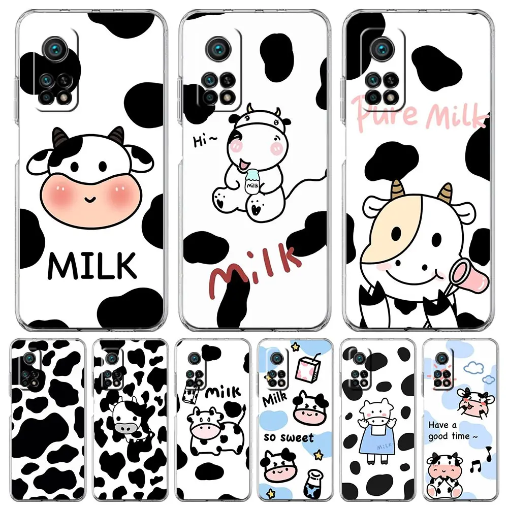 Dairy Cattle Cow Speckle Cute Phone Case For Xiaomi 12T 11T 12 Lite 11 Ultra 4G Mi Poco X4 F3 GT X3 NFC M4 M3 Pro 5G Cover Clear