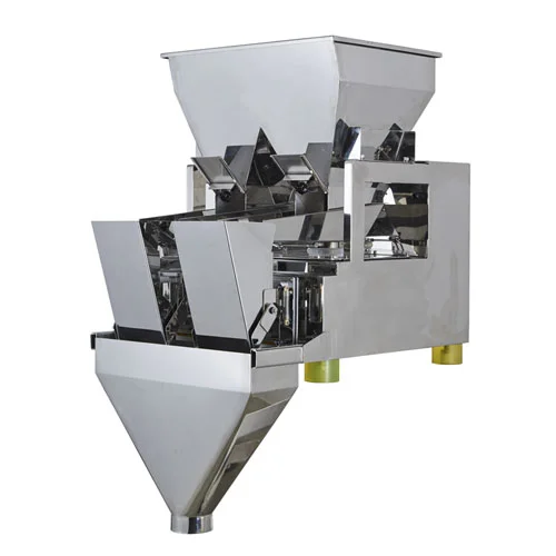 2 head linear combination weigher nuts weighing machine granule  automatic food packaging machine