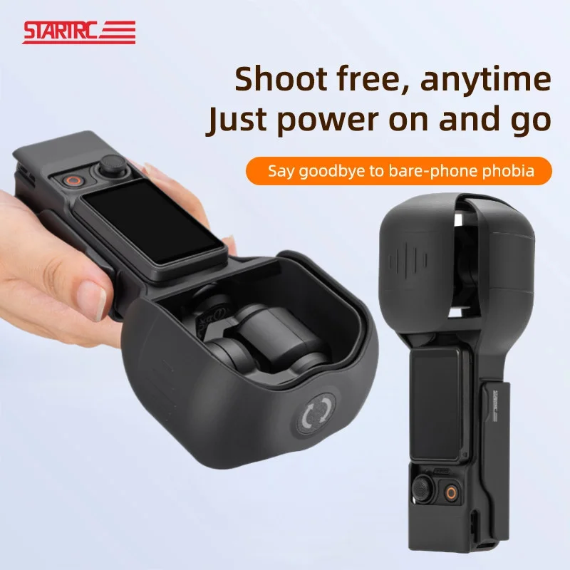 

Защитный чехол STARTRC для объектива DJI Osmo Pocket 4 3, полная защита без снятия с флип-защитой и настольной подставкой, безопасная защита для стабилизатора