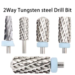 4XC 5 In 1 Left&Right Hand use Tungsten Carbide Nail Drill Bit Milling Cutter Eletric Manicure Machine Equipment Cuticle Clean