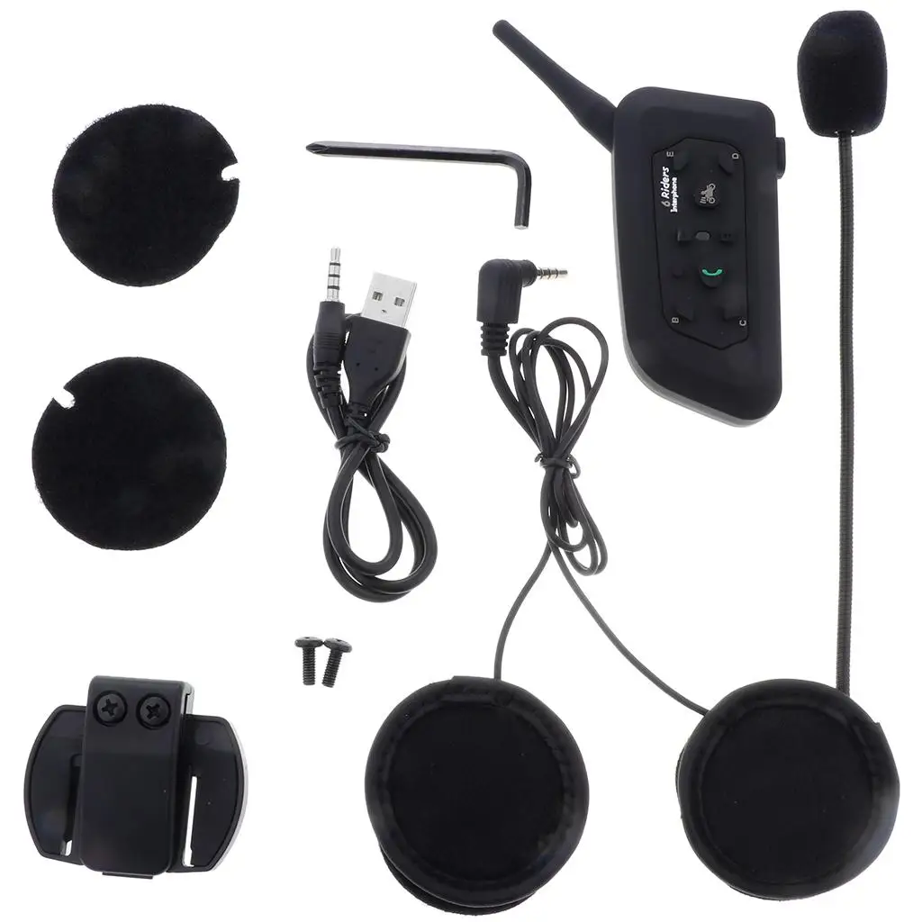 Aluminum Alloy Motorcycle Bluetooth Headset Two Way Intercom Waterproof Helmet Communication System for Skiing