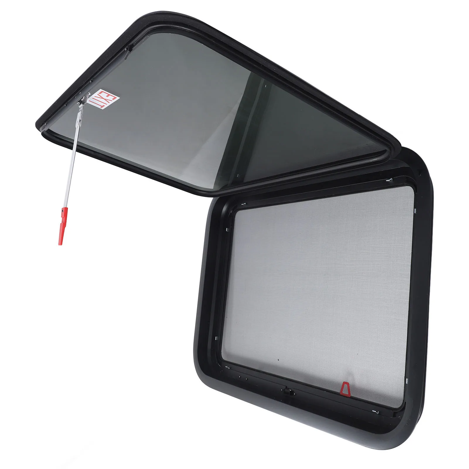 RV 출입구 창문 762×559mm 프라이버시 강화 UV 강화유리 스크린 및 트림 키트 포함 팝아웃 출입구 RV 트레일러 캠퍼용