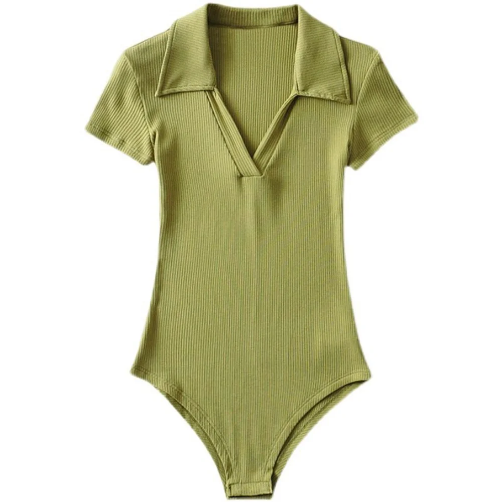 جديد إمرأة ارتداءها الملابس الداخلية ملابس خاصة قصيرة الأكمام سليم صالح مثير بذلة عادية الأساسية الأعلى Bodycon الخامس الرقبة Hotsweet قميص