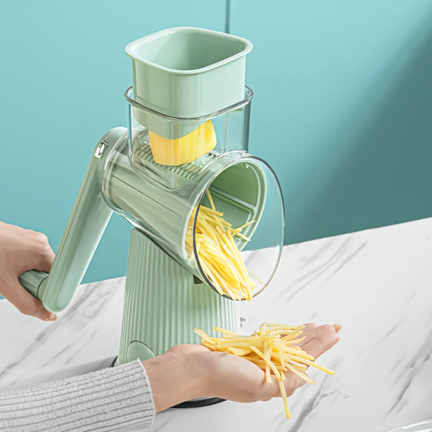 Set Multi-Functional Manual  Grater - Vegetable & Fruit Slicer, Cheese Shredder, Potato Chopper for Effortless Meal Prep