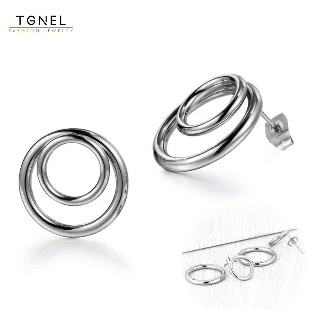 TGNEL Stud Earrings Removable Pure Titanium Nickel-Free Hypoallergenic Earrings for Sensitive Ears TIE073