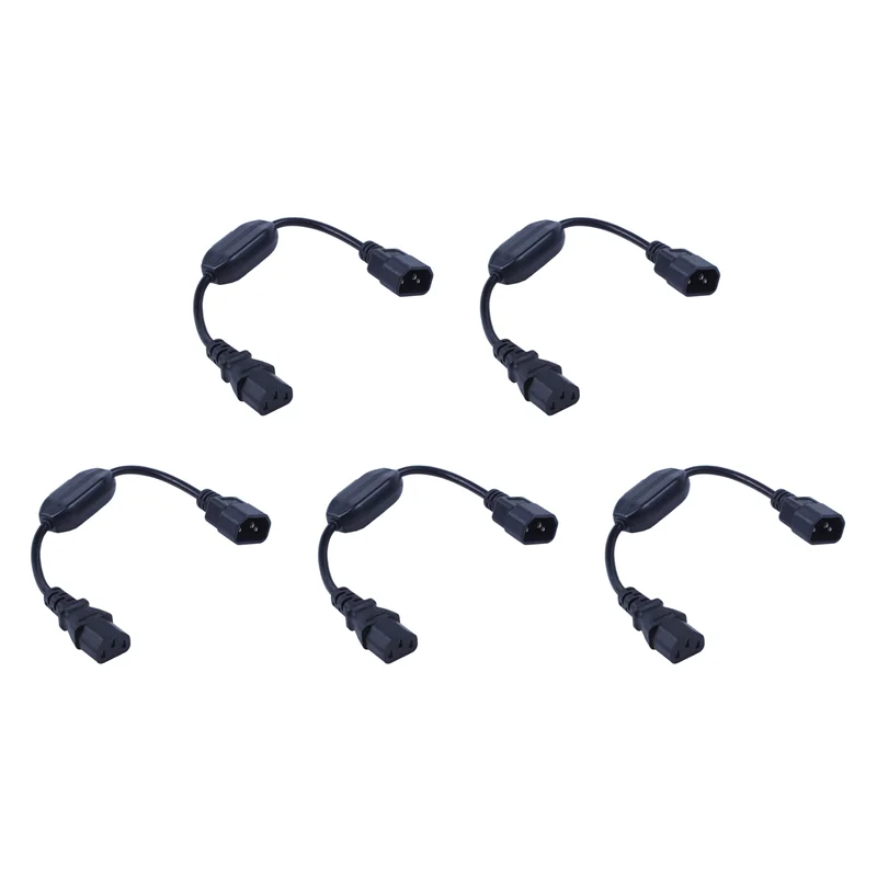 5 специальных кабелей питания для ИБП PDU, IEC 320 C14–C13 с переключателем включения/выключения, 30 см, черный
