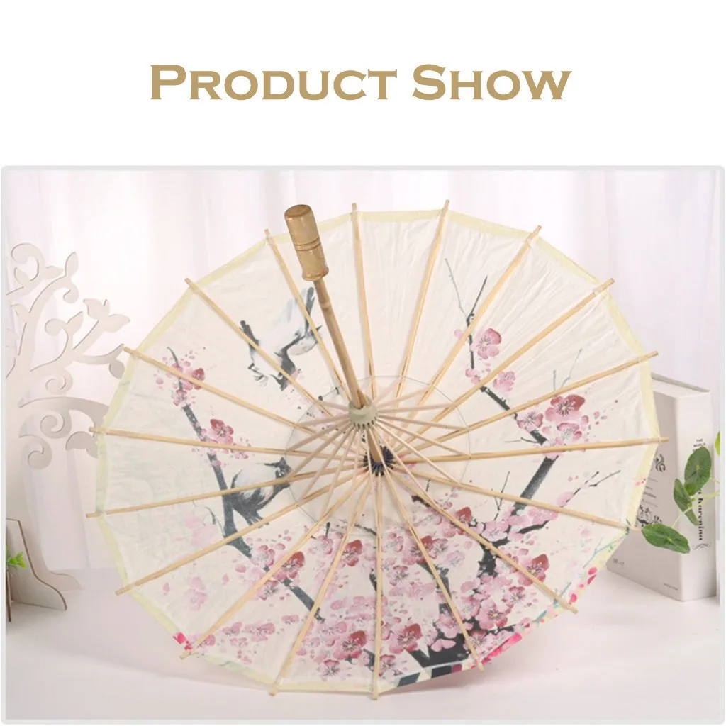 Silk Cloth Umbrella Chinese Ancient Dance Umbrella Decorative Umbrella Chinese Style Oil Paper Classical Style Umbrella image 3