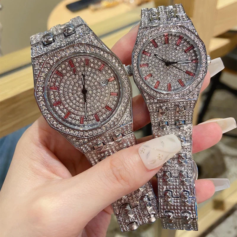 WeChat Merchants Send Lao Jia with Calendar Fashion Steel Belt Women's Watch Supply-Border