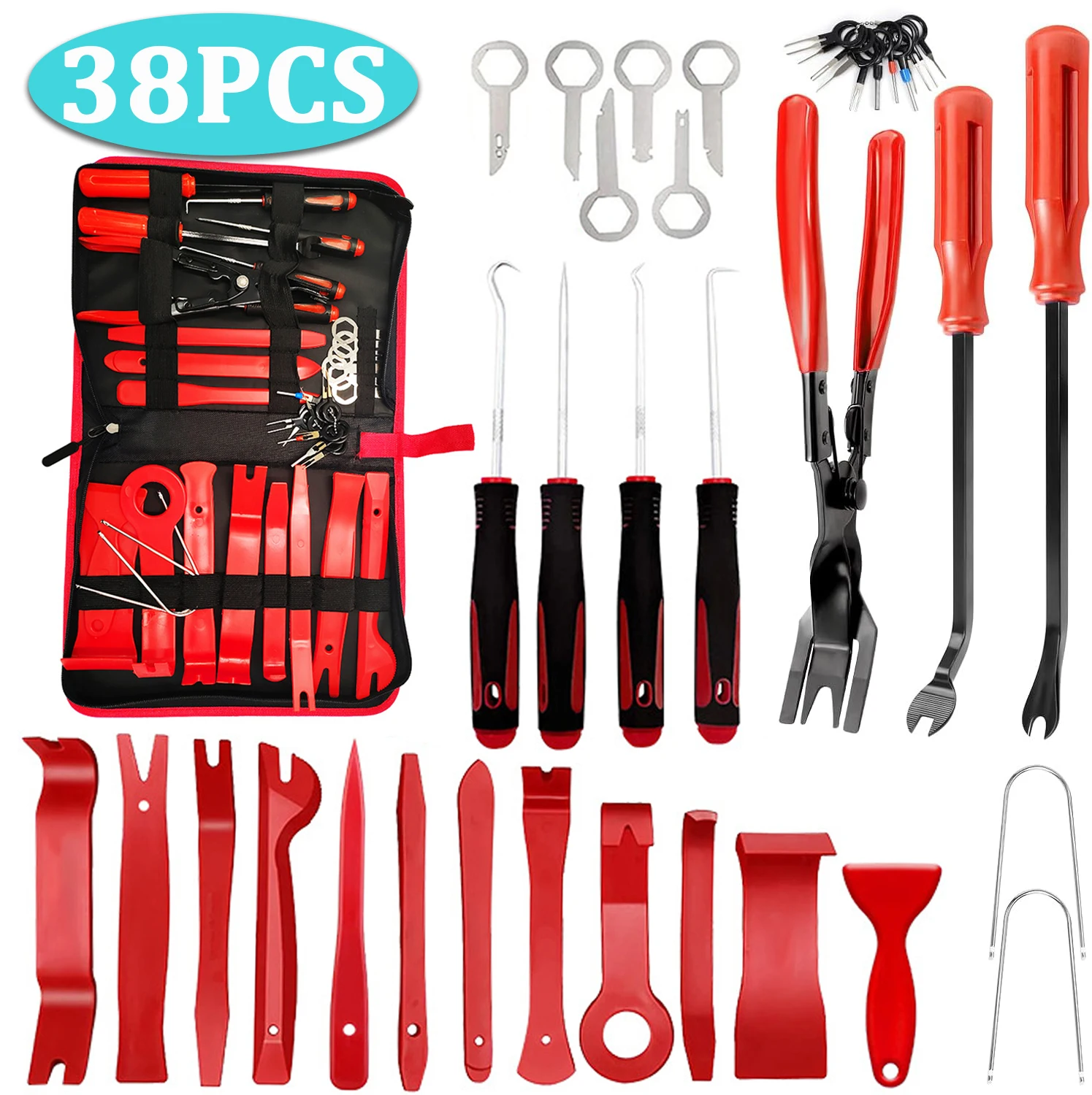 مجموعة إزالة السيارة الداخلية أدوات المرآب البلاستيك تقليم لوحة الباب التفكيك دعوى مقاطع السيارات مجتذب أداة إصلاح صوت السيارة