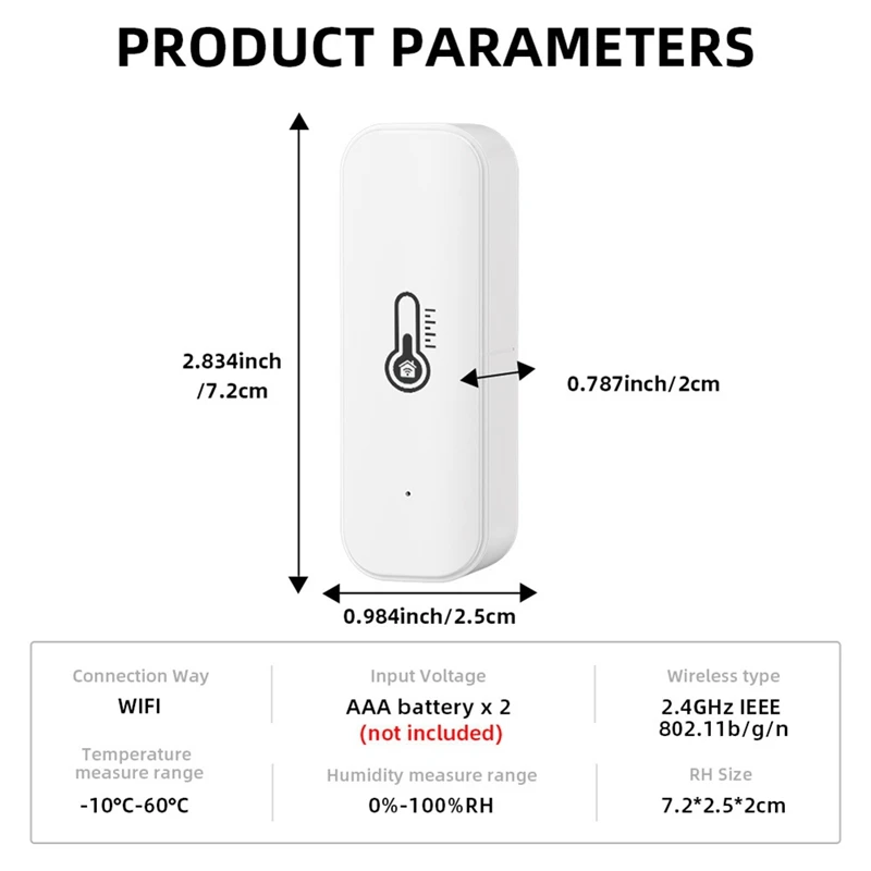 Indoor Humidity Sensor Temperature Humidity Sensor APP Monitoring For Alexa Google Home Assistant