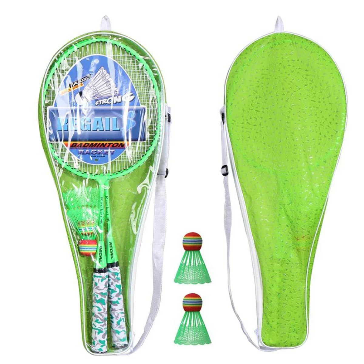 A89E-Badminton Rackets For Children,Shuttlecocks Racquet Sports Set With 2 Balls For Kids Players Indoor Outdoor Sport