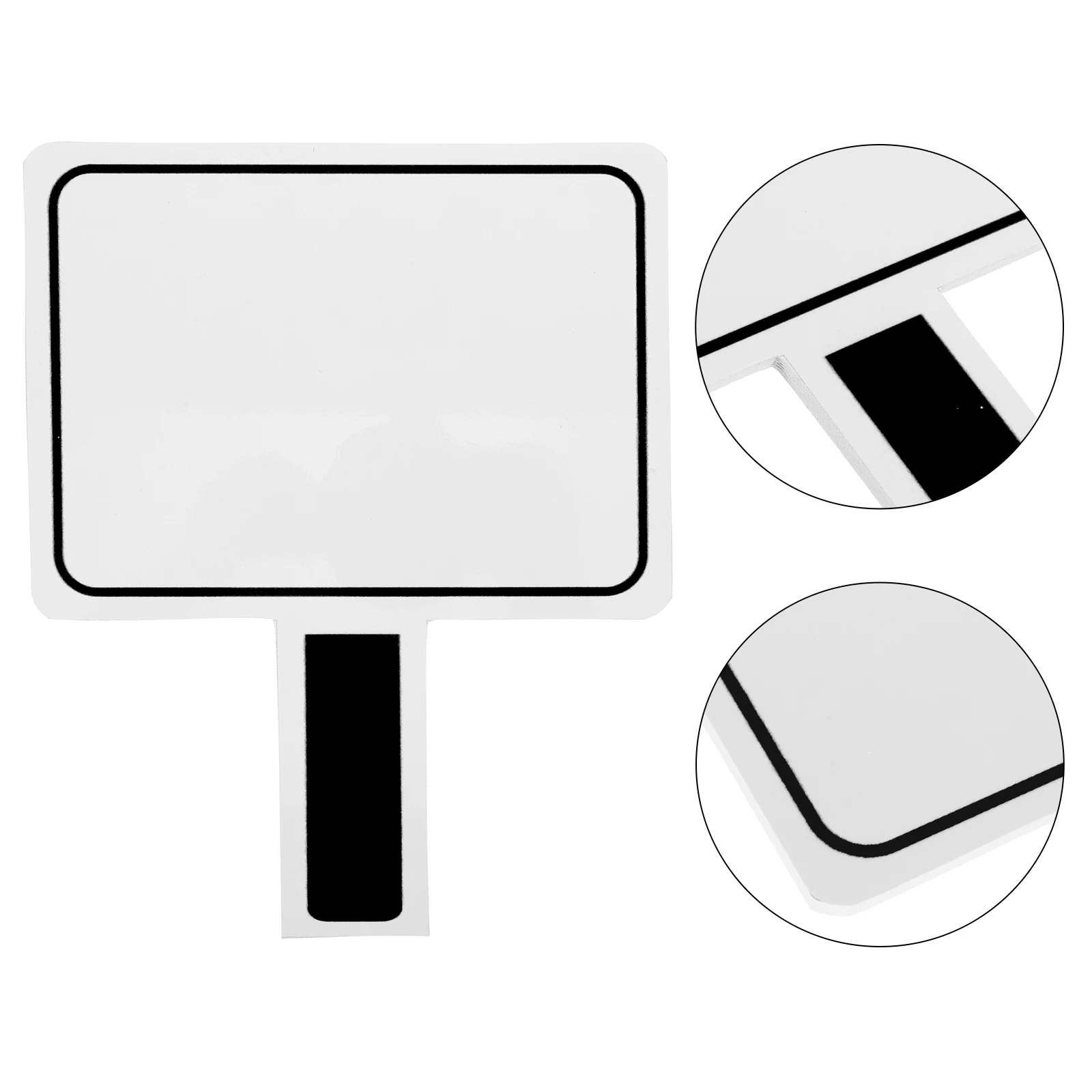 Double Sided Handheld Dry Erase Board PVC Portable Reusable Blank Whiteboard for Classroom Voting Teaching Game Props