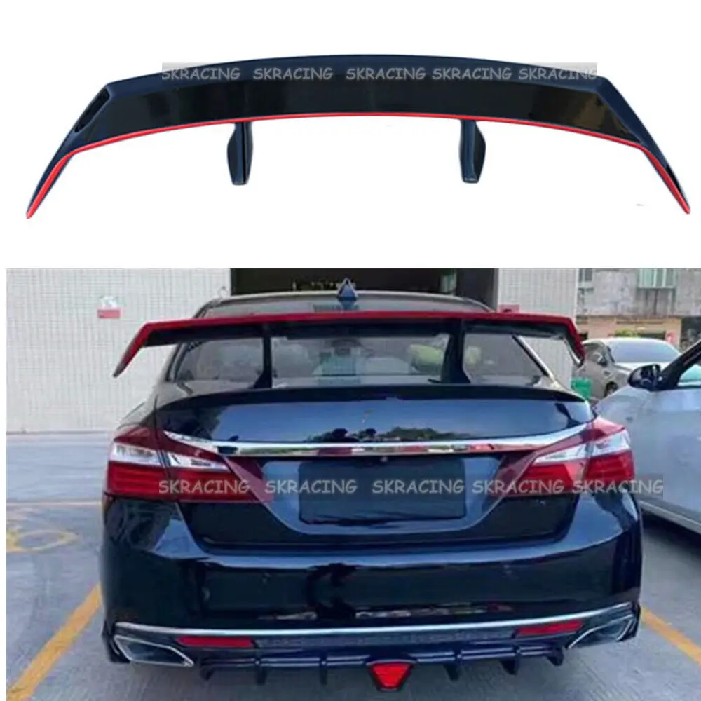 NEW STYLE Trunk Lid Spoiler For 2013-2017 Honda Accord 4DR Sedan Red+Black    Wing Car Accessories Bodykit