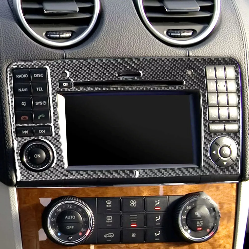 

Накладка из углеродного волокна, рамка для центральной консоли, навигационная панель для Mercedes Benz M-Class W164 2006-2011, аксессуары