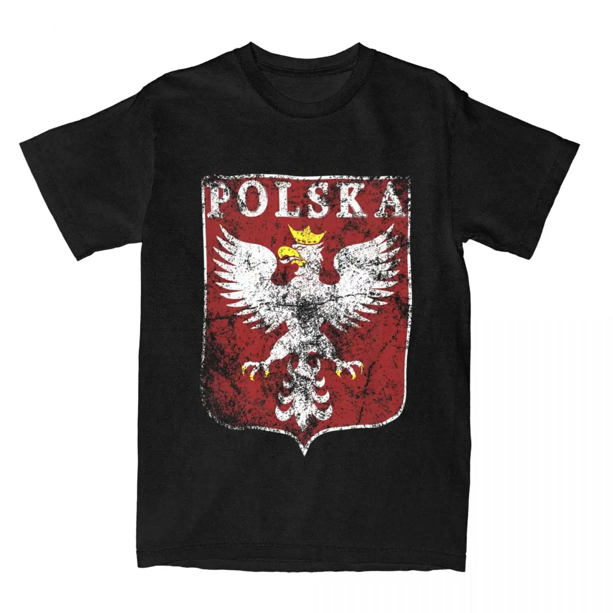 Polish Eagle Polish Crest Vintage Polska Eagle Poland T Shirts Men Cotton Novelty T-Shirts Pride Retro Tee Shirt Tops Gift Idea