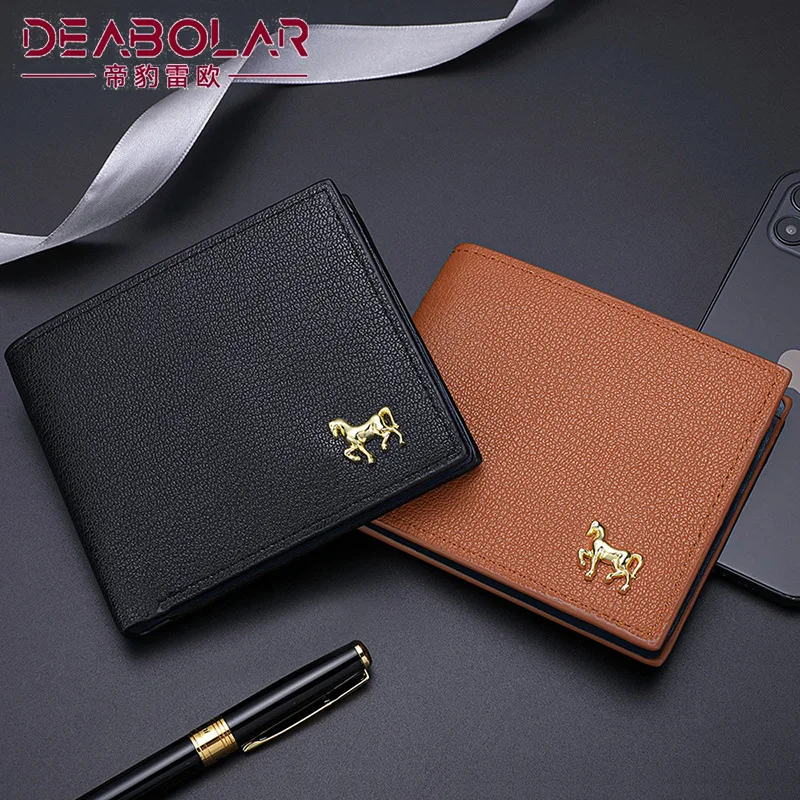 

Hot Selling PU Leather Wallet Top New Men's Wallet Korean Business Trifold Wallet Men's Horizontal Wallet Multifunctiona