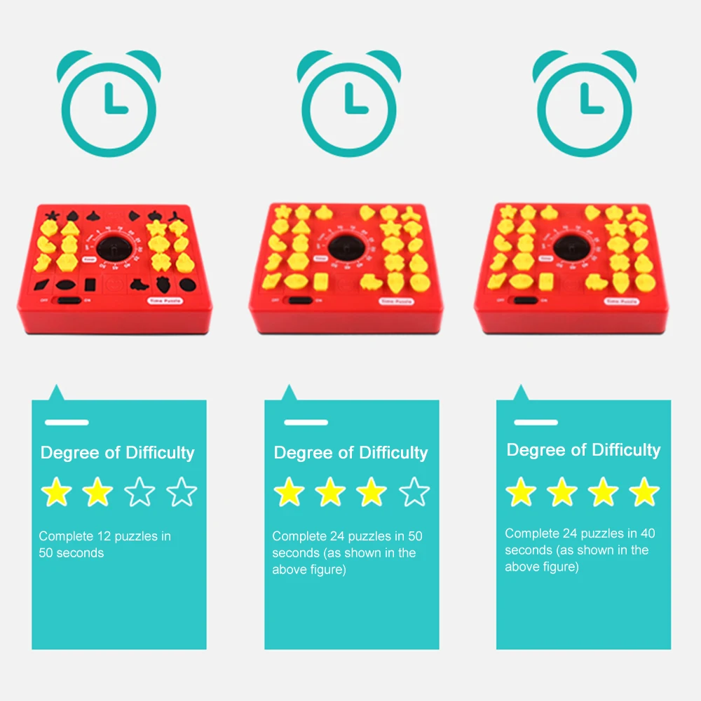 Logical Thinking Matching Game Geometric Shape Training Wind Up Time Puzzle Toys