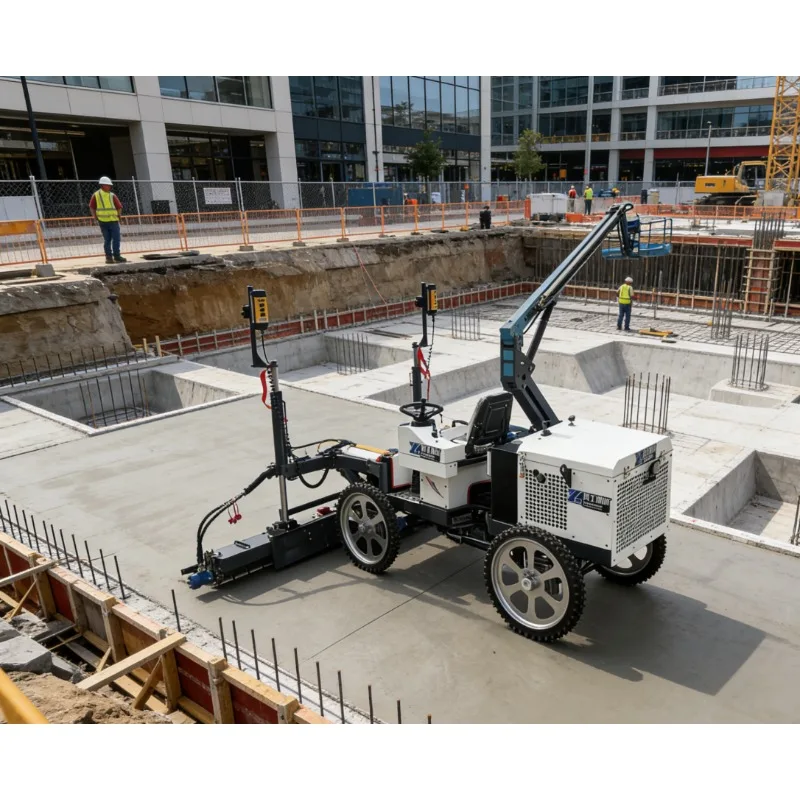 Industrial Grade Concrete Laser Screed 380V 22000W Telescopic Boom Type Electric Motor Powered High Efficiency Construction Mach