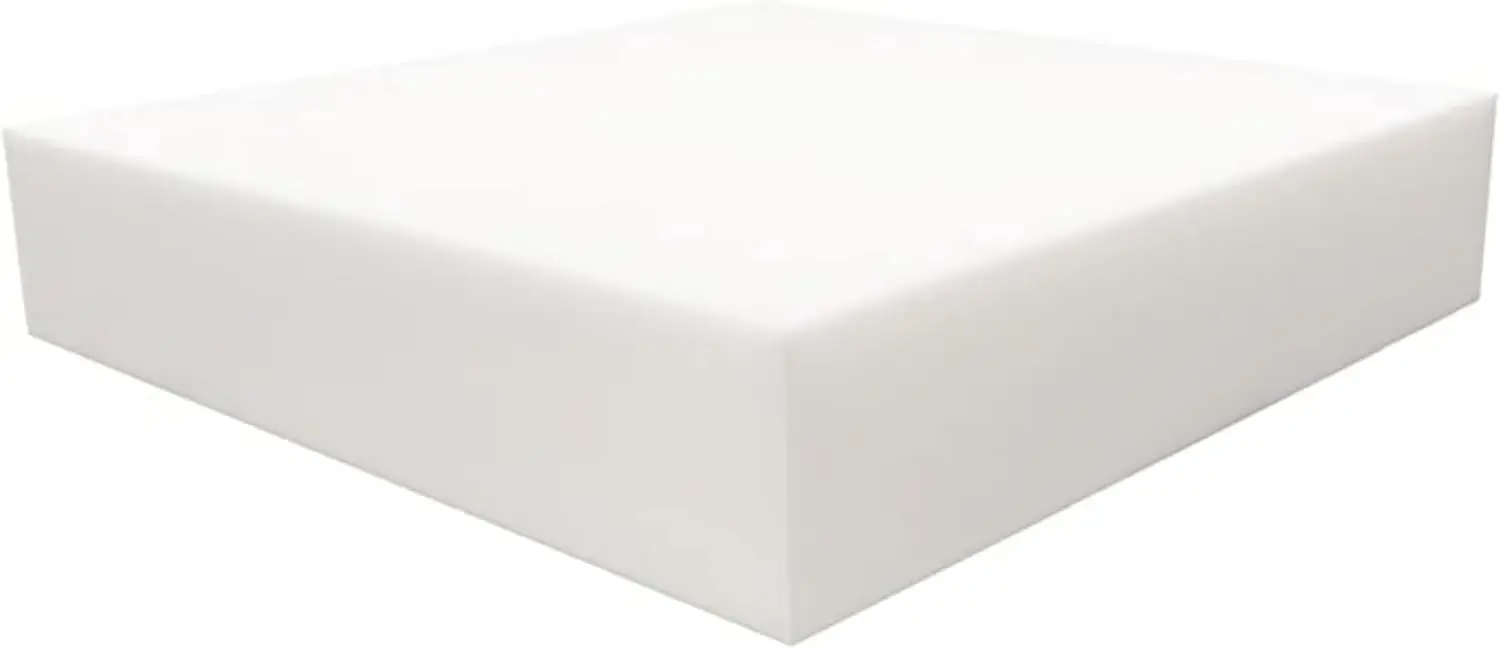 6-Inch Thick High-Density Upholstery Foam, 24x24 Inches for Cushion Replacement and DIY Projects