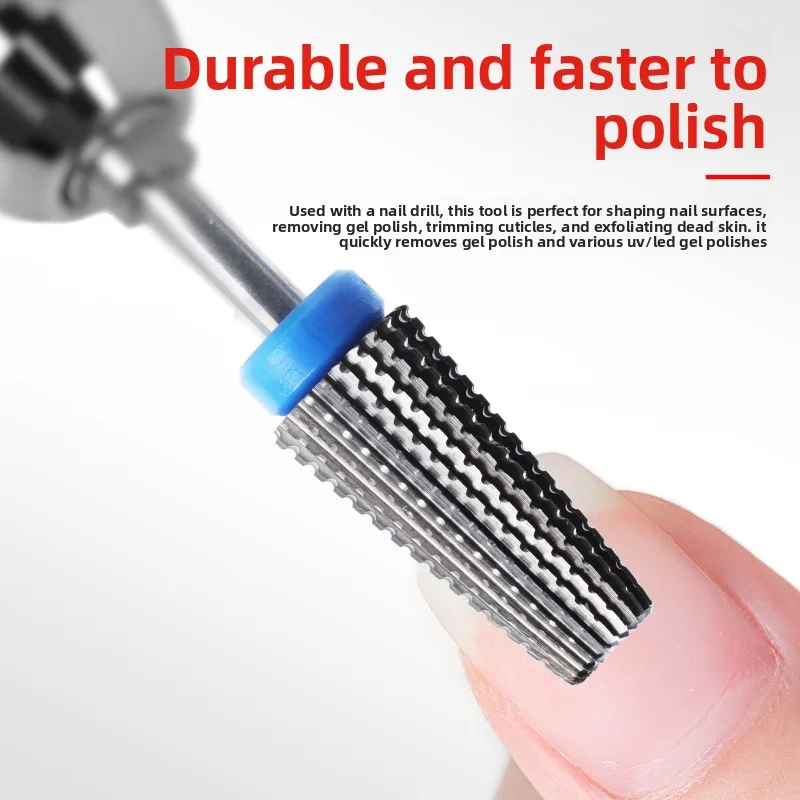 Advanced Version Tungsten Steel Grinding Head, 5-in-1 Multi-function Nail Drill Bit, High Strength Anti-Corrosion Manicure Tool